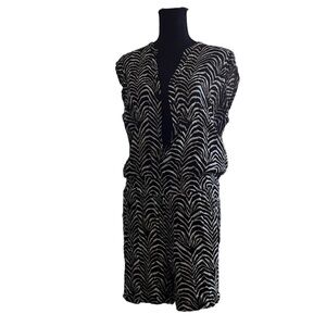 JACLYN SMITH Zebra Animal Print Sleeveless Romper EUC